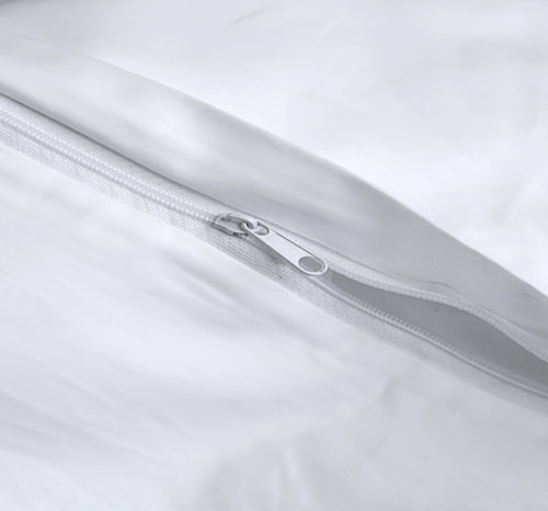 Фото 9 - Белое постельное белье с цветными ушками 500TC.